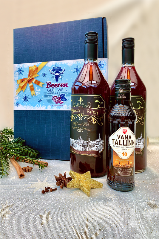 Estnische Geschenkbox in Blau